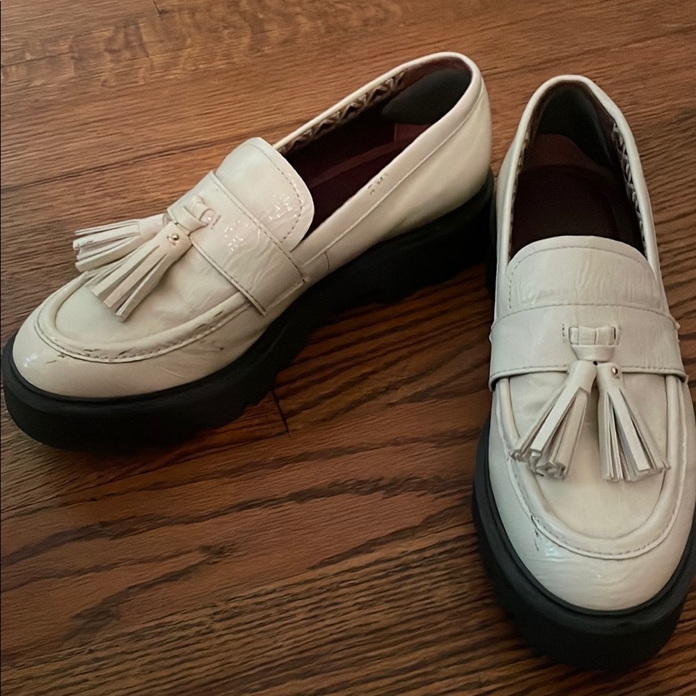 SARTO By Franco Sarto Cream Platform Loafers
